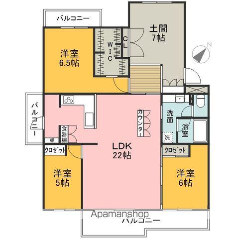 入間リバーサイド24号棟(3SLDK/2階)の間取り写真