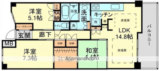 ギャラリーコート彦根(3SLDK/2階)の間取り写真