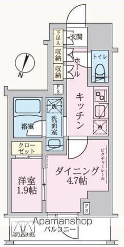 ARKMARK方南町STA(1DK/6階)の間取り写真