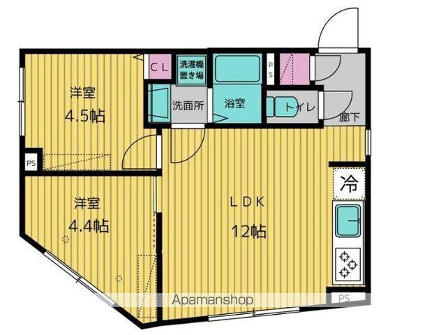 練馬レーベル(2LDK/2階)の間取り写真