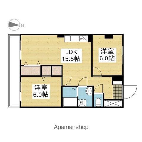 スミタスヴィレッジ空港通Ⅱ(2LDK/4階)の間取り写真