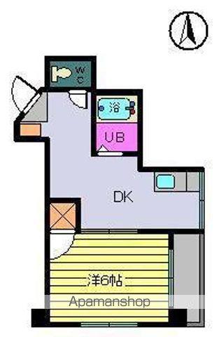 ベル・サンローズ(1DK/4階)の間取り写真