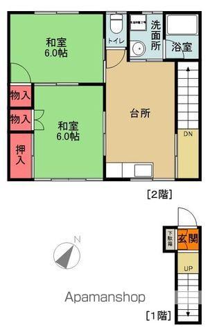 第2ミツハシコーポ(2DK/2階)の間取り写真