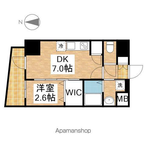 エステムコート名古屋上前津(1DK/2階)の間取り写真