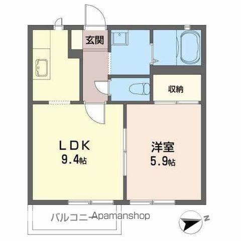 セフィーラ泉(1LDK/1階)の間取り写真