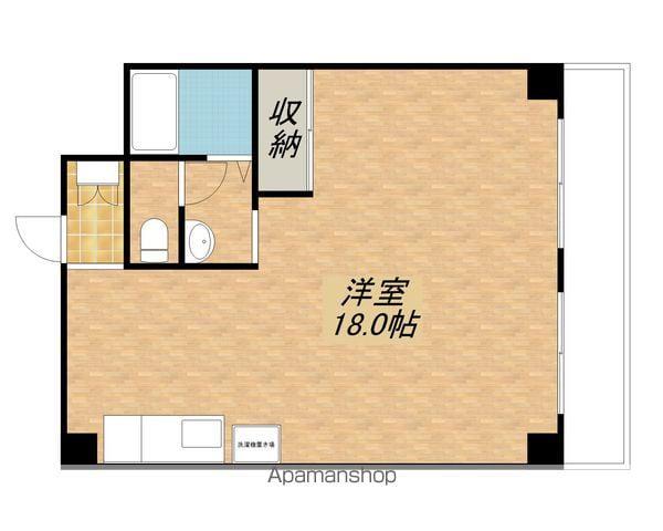 第16洛西ハイツ瀬田(ワンルーム/4階)の間取り写真