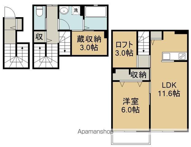 TMグレイス(1SLDK/2階)の間取り写真