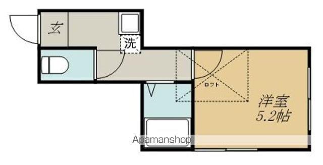 ユニバーサルレジデンス北山(1K/2階)の間取り写真