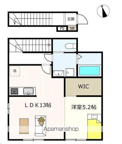 フォルテッツア城南(1LDK/2階)の間取り写真
