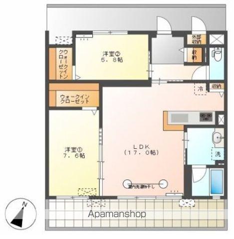 パルクエンテ(2LDK/1階)の間取り写真