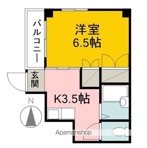 マンションクレール(1K/2階)の間取り写真