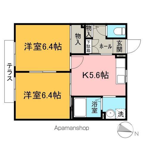 ハイツ石黒(2K/1階)の間取り写真