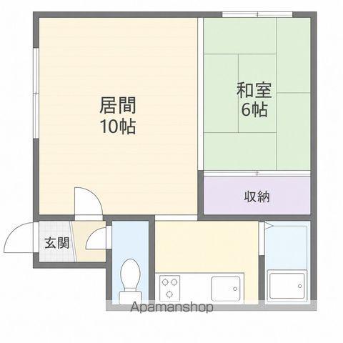 佐々木ハイツ(1LDK/1階)の間取り写真