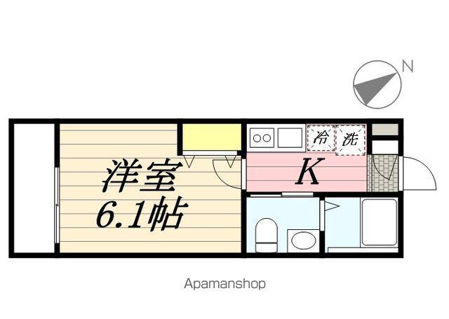リオン高根台(1K/3階)の間取り写真