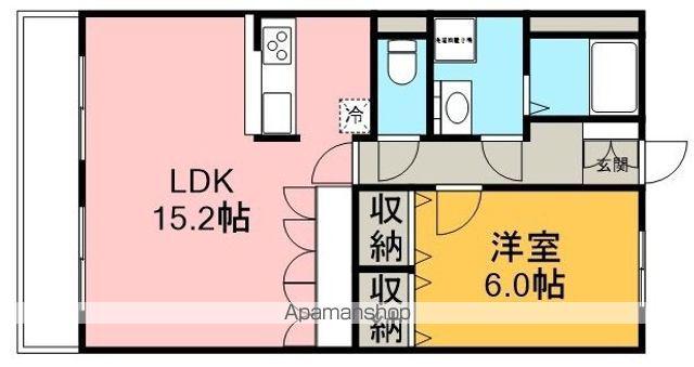 ジョイバレー(1LDK/2階)の間取り写真