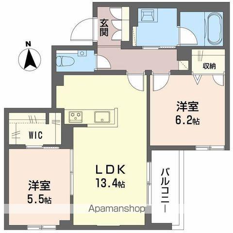 メゾン ボヌール(2LDK/3階)の間取り写真