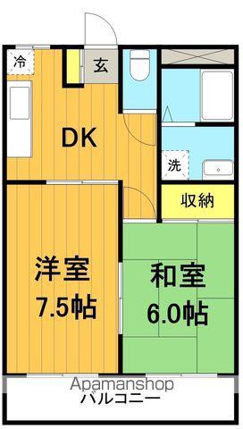 エクセル長者(2DK/3階)の間取り写真