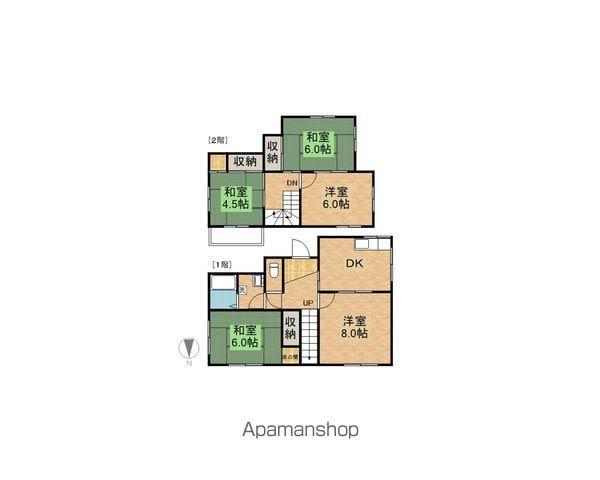 東武鉄道野田線 岩槻駅 バス乗車時間:5分 富士見町バス停で下車 徒歩4分 2階建 築41年(5DK)の間取り写真