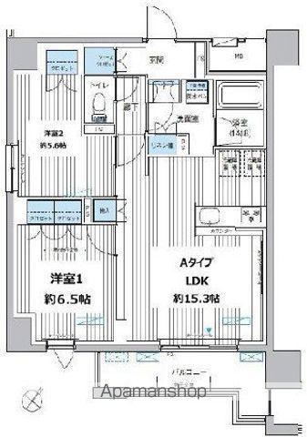 メゾン クロロ(2LDK/3階)の間取り写真