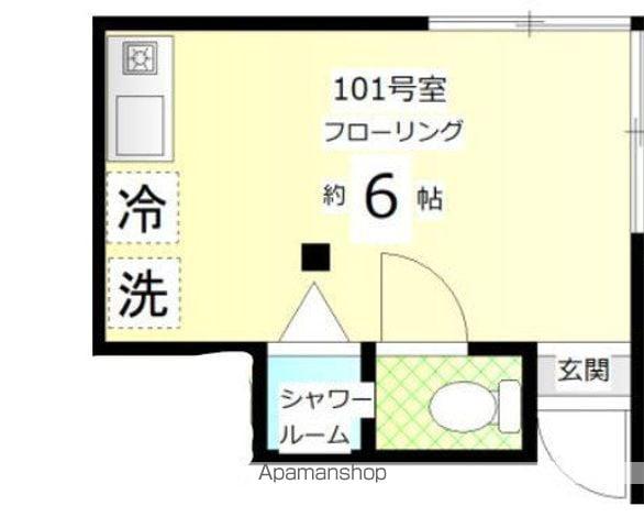 ハウスK(ワンルーム/1階)の間取り写真