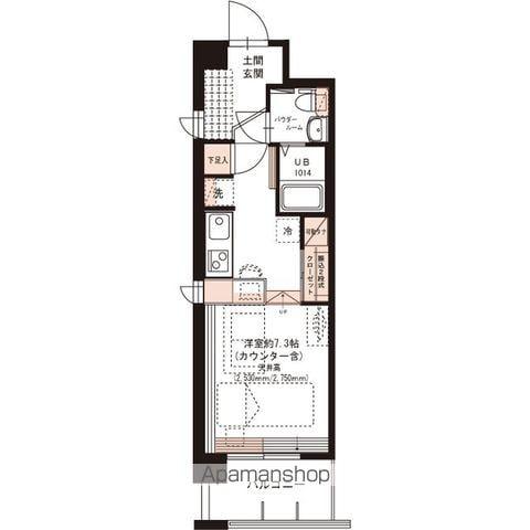 リコ・コリーナ(ワンルーム/2階)の間取り写真