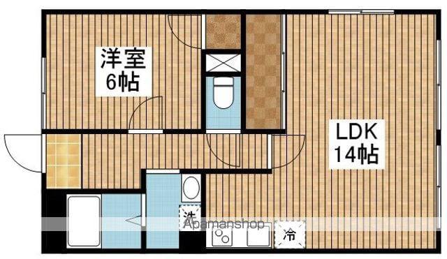 オーベルジュ紫竹山Ⅰ(1LDK/2階)の間取り写真