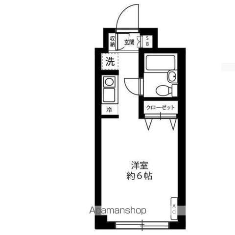 ウィステリア(1K/1階)の間取り写真