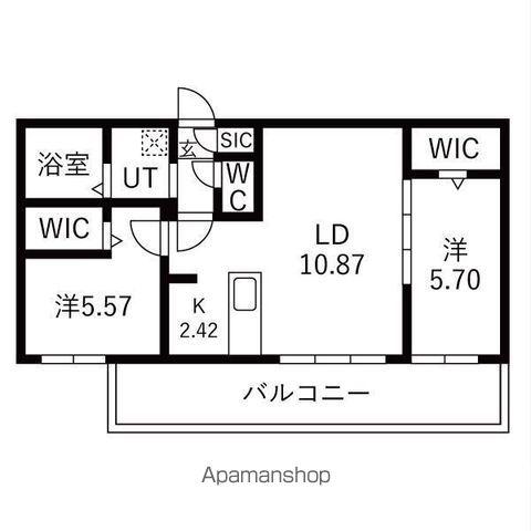 ELITE BASE HOPE Ⅱ(2LDK/4階)の間取り写真