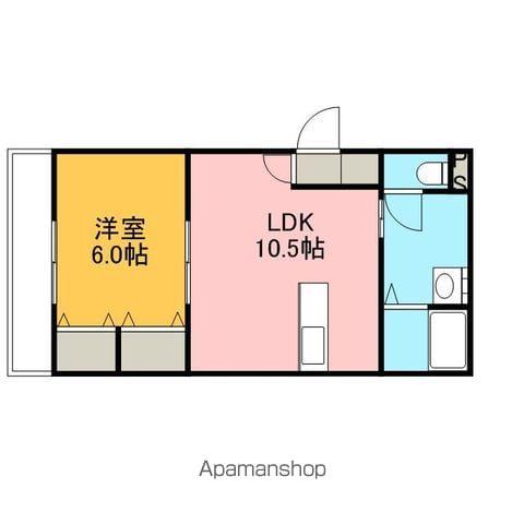 フェニックス36(1LDK/4階)の間取り写真