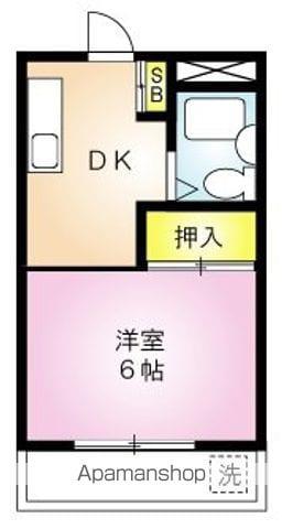 ジュネスアルーユ(1K/2階)の間取り写真
