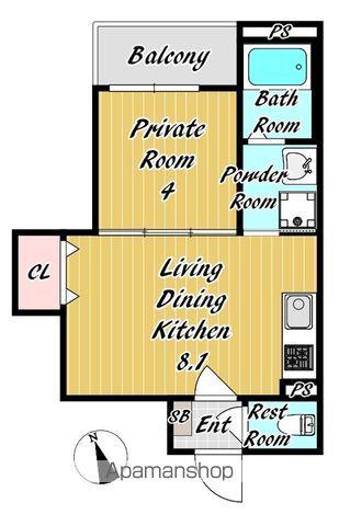 センチュリー昭和町(1LDK/3階)の間取り写真