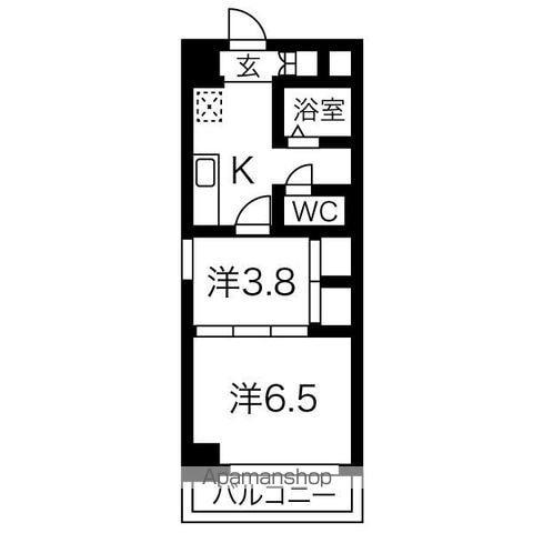 エス・コート(2K/1階)の間取り写真