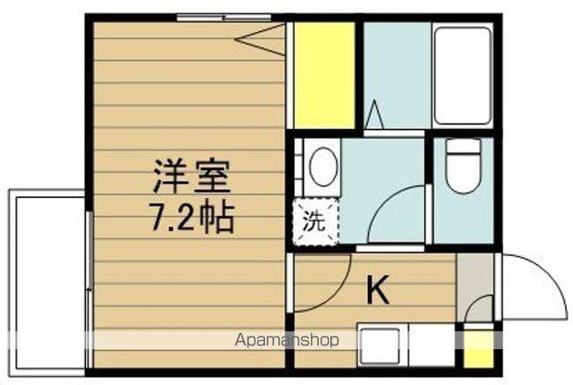 ラフィーナ北戸田(1K/2階)の間取り写真