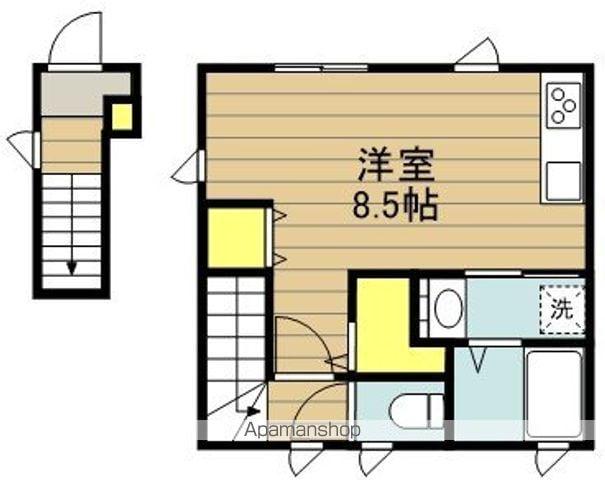 ピースコート(ワンルーム/2階)の間取り写真