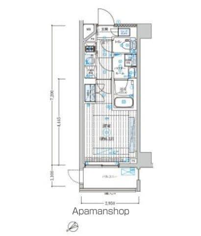 ブライズ鶴見本町通MAXIV(1K/1階)の間取り写真