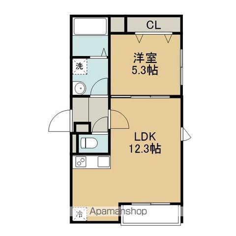 GARAGEHOUSE(1LDK/3階)の間取り写真