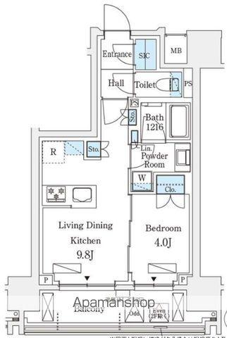シーズンフラッツ浅草六丁目(1LDK/3階)の間取り写真