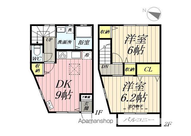 ミルナール(2DK)の間取り写真