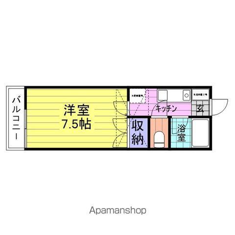 ソレイユ多賀城東A棟(1K/1階)の間取り写真
