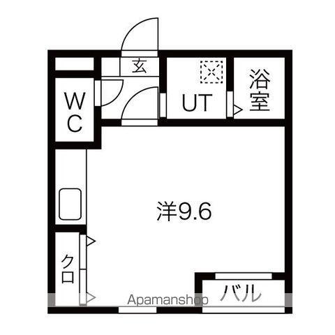 フォルト堤(ワンルーム/3階)の間取り写真