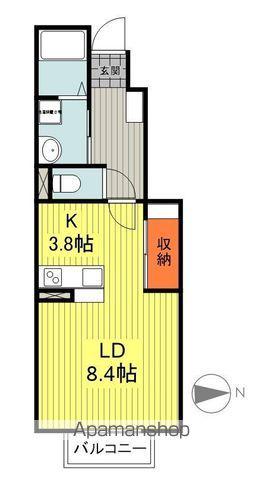 タキタコーポ(ワンルーム/1階)の間取り写真