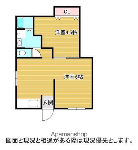 光栄荘(2DK/1階)の間取り写真