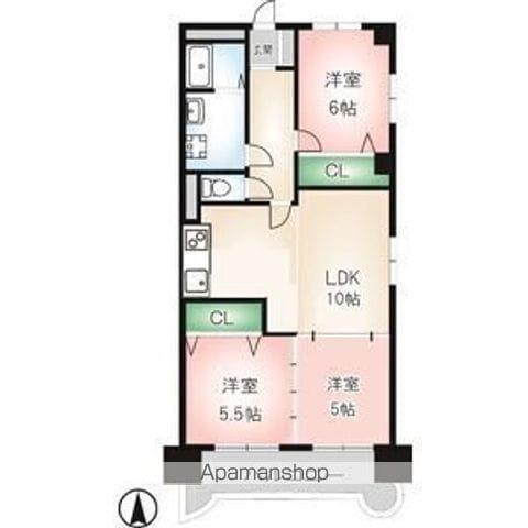 MS GLOBAL PORT2(3LDK/3階)の間取り写真