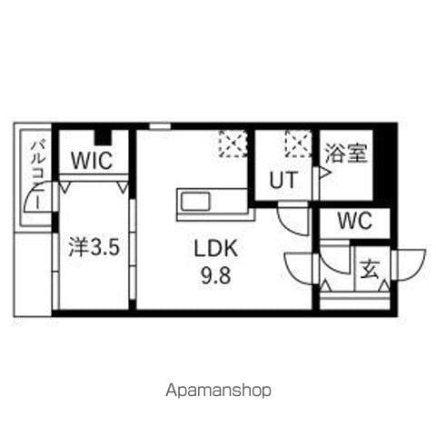 アヴァンセ一宮(1LDK/4階)の間取り写真