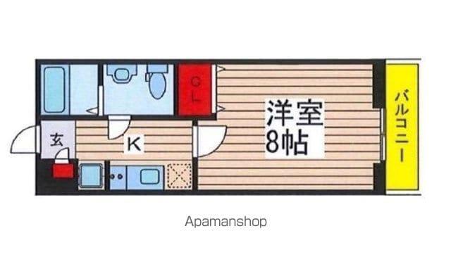 エトワールマンション岩瀬(1K/1階)の間取り写真