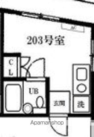 クリアハウス荻(ワンルーム/2階)の間取り写真