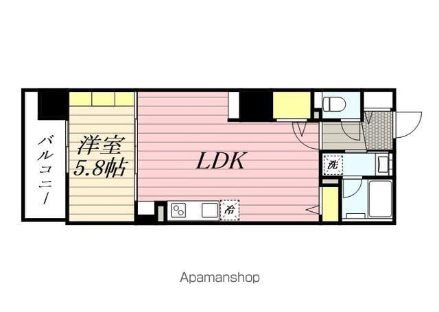 S-FORT警固タワー(1LDK/13階)の間取り写真