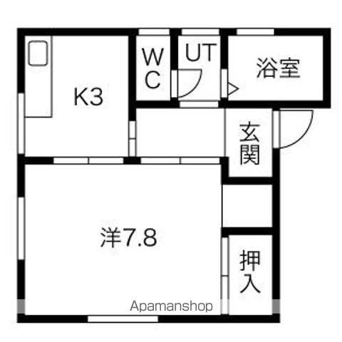 コーポ山口(1K/1階)の間取り写真