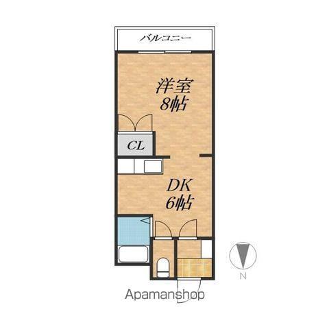 NEW GREEN18(1DK/3階)の間取り写真