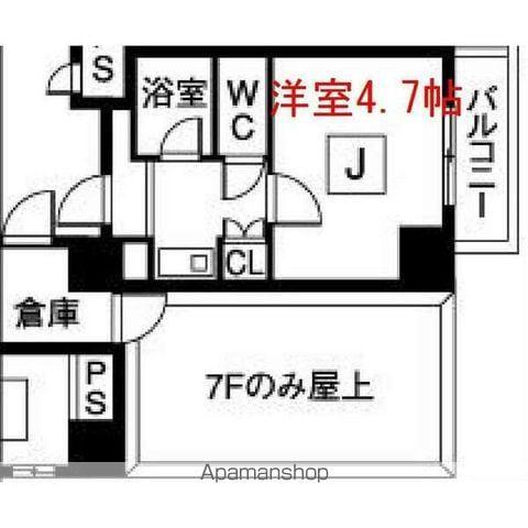 パルテノンリンデン(1K/7階)の間取り写真